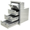 3 Drawers _ Paper Towel Holder Combo Open